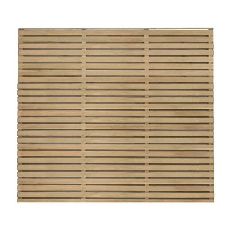 5013053173022 1 1.8m x 1.5m Pressure Treated Contemporary Double Slatted Fence Panel Pack of 3.jpg